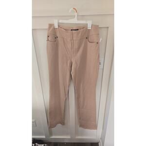 Chadwicks Women's Size 14 Tall Tan Pull-On Stretch Straight Leg Pants